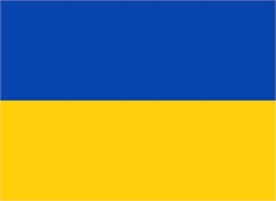[ai] The flag of Ukraine, featuring two horizontal bands, the top band is blue and the bottom band is yellow.